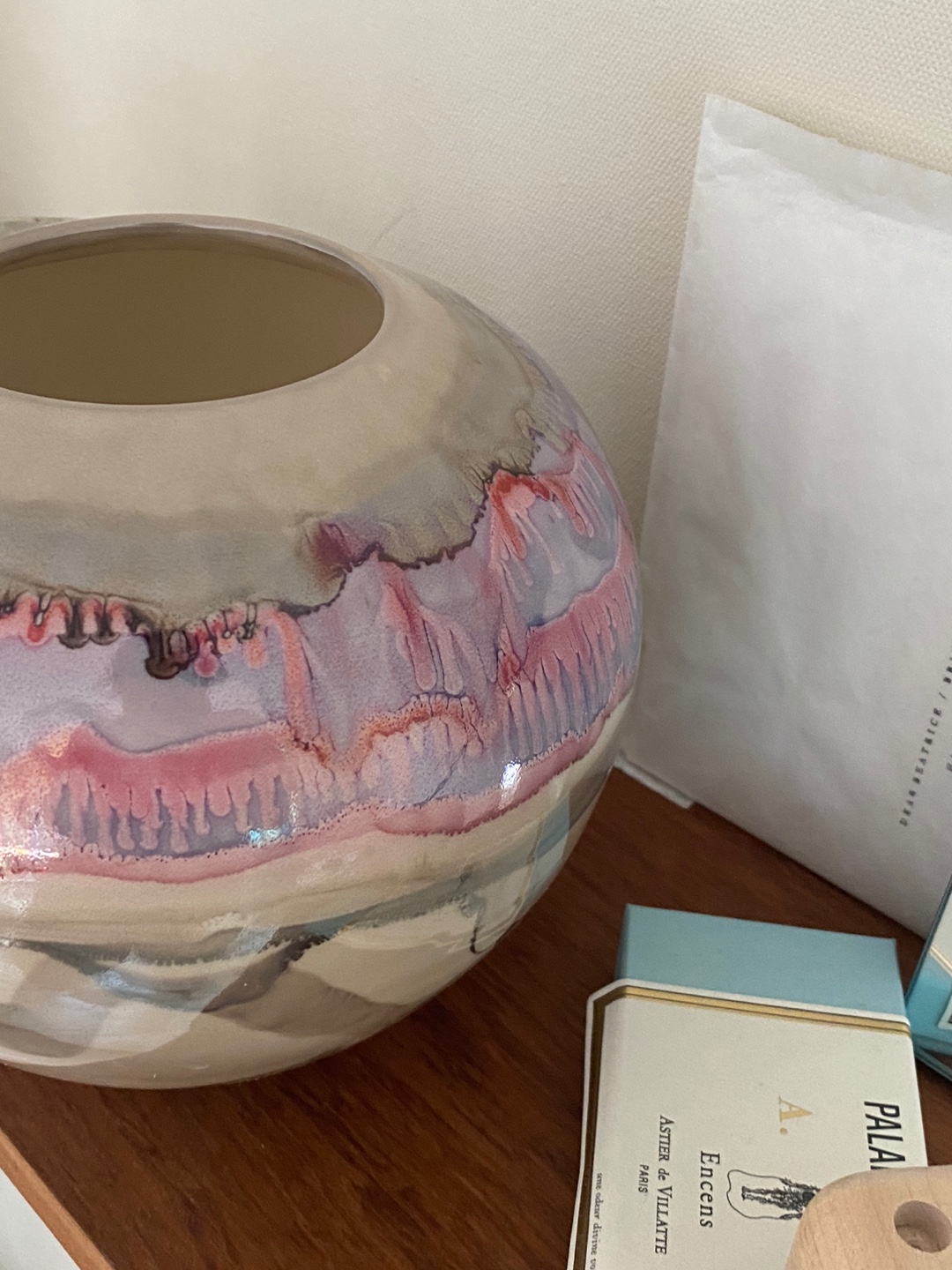 97S` Vintage Pastel Art Pottery Vase by Bruce Fairman